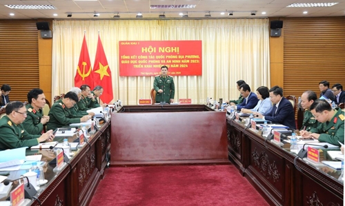 Quân khu 1: Trung tướng Nguyễn Hồng Thái chủ trì Hội nghị tổng kết công tác quốc phòng địa phương